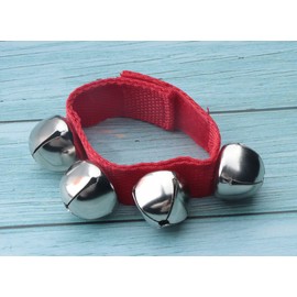 SOWAKA 2 Pcs Wrist Bands Jingle Bells Adjustable Shaking Music Rhythm Instrument Percussion Bells for Adults Christmas Parties Favors