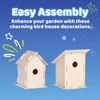 Neliblu DIY 12 Wooden Bird House Kits - Creative Arts
