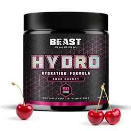 Beast Pharm | Hydration Electrolyte Powder | Eddie Hall's Hydro | 360g/60 Servings | Sour Cherry