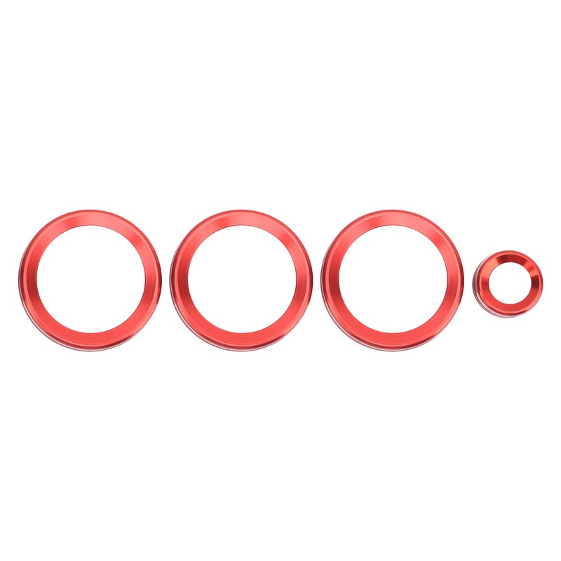 4Pcs A/C Knob Ring Trim Volume Adjuster Decor Fit for