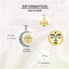 ONEFINITY Sun and Moon Necklace 925 Sterling Silver Moon Pendant