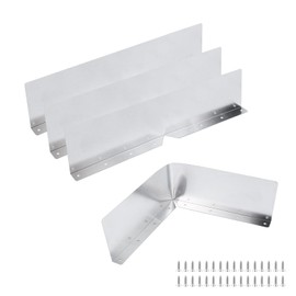 Wealrit 4 PCS Downspout Diverter Gutter Valley Splash Guards with Screws Roof Rain Gutter Diverter White House Shingle Roofs Corner - Bendable