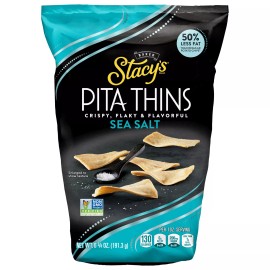 Stacy's Pita Chip Pita Thins Sea Salt 6.75 oz (Pack of 8)