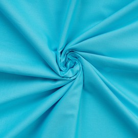 Premium Ranforce Single Fitted Sheet (90 x 200+30 cm), 100% Cotton, 155 Thread Count, Turquoise | Machine Washable at 30°C | Soft & Durable for Comfort