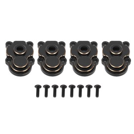 4Pcs RC Knuckle Cover Brass High Strength Rust Resistant RC Axle Gear Cover for FMS 1/24 FCX24 RC Crawler Black