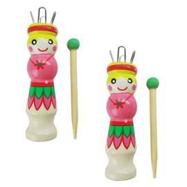 DIY Tools Knitting Tools Knitting Spool Knitter Knitting Spools Weaves DIY Hand Tool Handmade Wood Knitting Tool Mini Woven Supply Colorful 2 Sets Braid Tool Kids Tools