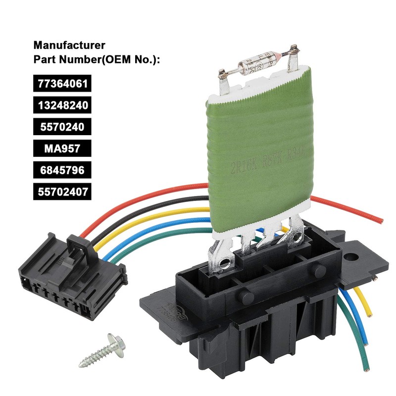 Yaopei 77364061 Blower Motor Resistor + Wiring Harness