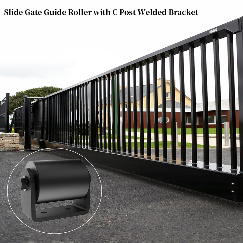 JUGREAT 2 Pack Slide Gate Guide Roller，3" Hard Nylon Sliding