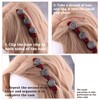 Heart Braided Hair Clips for Women Red Brown Black Hair