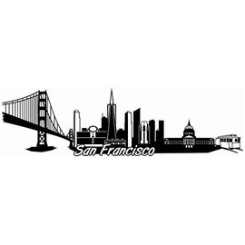 San Francisco Skyline Car Stickers City Printed