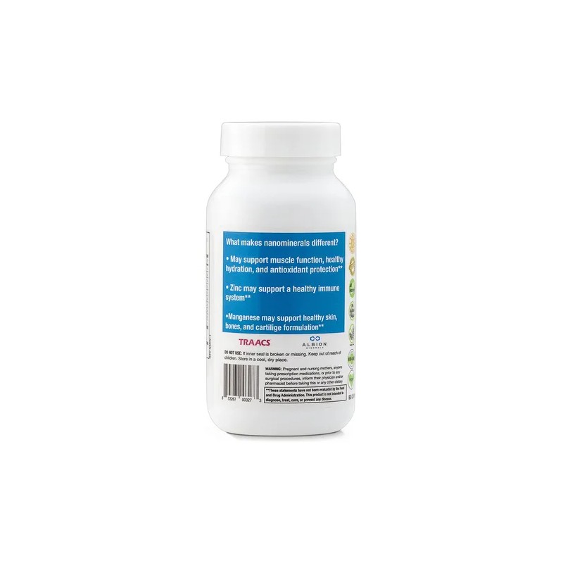 Nanominerals Cápsulas Queladas Calcio Magnesio Zinc Chelated Calcium Magnesium Zinc