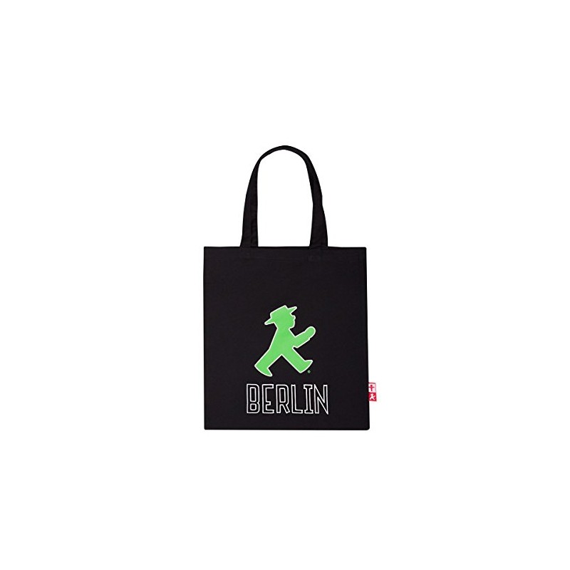 AMPELMANN 108106255 – Cloth Bag – Black with Stop/Go Berlin/Berlin,