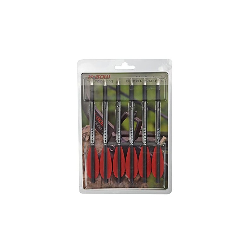 X-Bow FMA Bolts - 6.5 Inch - Carbon - Pack
