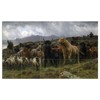 Tile Mural Highland raid Animals on The Mountain, Sheep Cows