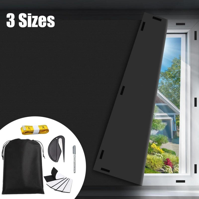 Unbranded Home Use Blackout Curtains Thermal Insulated Window Shades Black