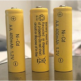 3 AA 400 mAh Nicd Rechargeable Solar Batteries