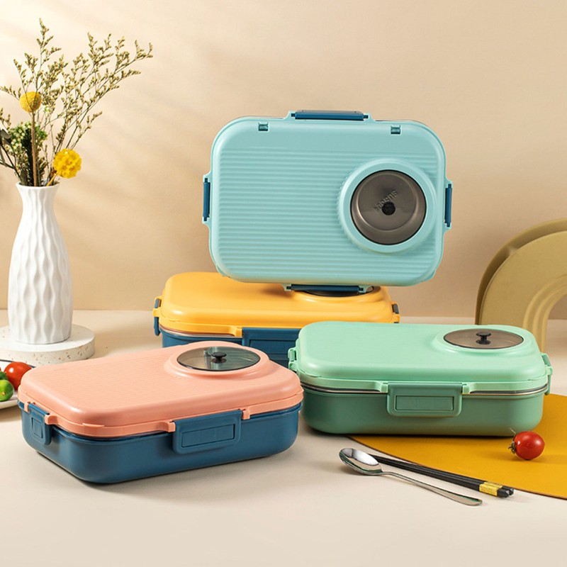 Bento Box 4 Compartments 1200ml 304 Stainless Steel Insulated with