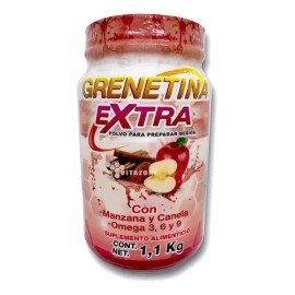 Grenetina Extra Omega 3 6 9 Manzana Canela 1.1 Kg Sanabi