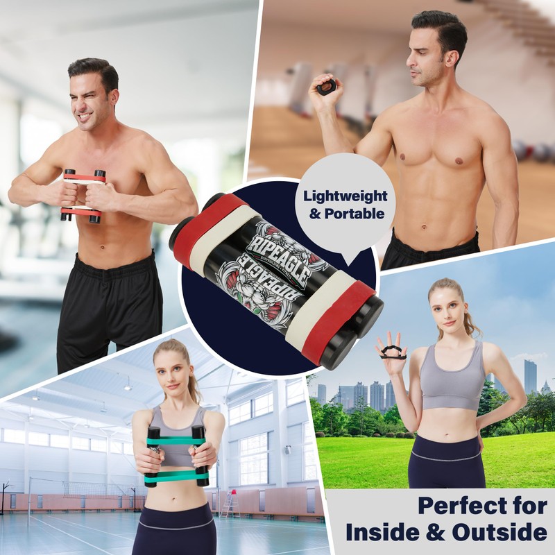 RIPEAGLE Rip Stick Workout Equipment - Adjustable Resistance Bands, Portable