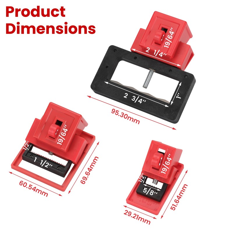 TOKCKYBL Circuit Breaker Lockout Kit,12-Pack - OSHA Compliant Lockout Tagout