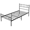 12.5”-High Metal Bed Frame, Heavy-Duty Twin-XL Platform Bed Frame w/Sturdy