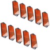 10 x Orange Amber Large Rectangular Reflectors Driveway Gate Fence