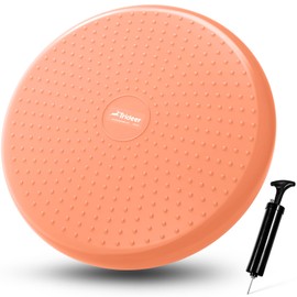 Trideer Wobble Cushion with Inflation Pump - Wiggle Seat for Sensory Kids(Multiple Colors), Balance Disc (Extra Thick) (34CM Orange)