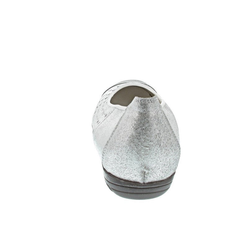 Waldläufer Hesima Ballerina Silver, Glitter silver., 40 UK wide