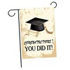 Mipcase 1pc Graduation Garden Flag Decorative Outdoor Banner Graduation Elements