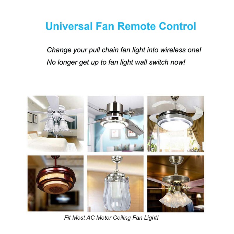 LPHUMEX 2 Pack Universal Ceiling Fan Remote Control Kits, Small