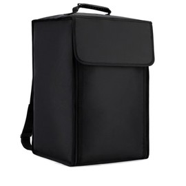 Large Padded Cajon Drum Bag Waterproof Cajon Bag For Drummers, Portable Drum Hardware Box with Backpack and Carrying Grip, Black Buffle Bag For Drum Accessories (Black Drum Bag, XL: 20.5x13.4x13.4 in)