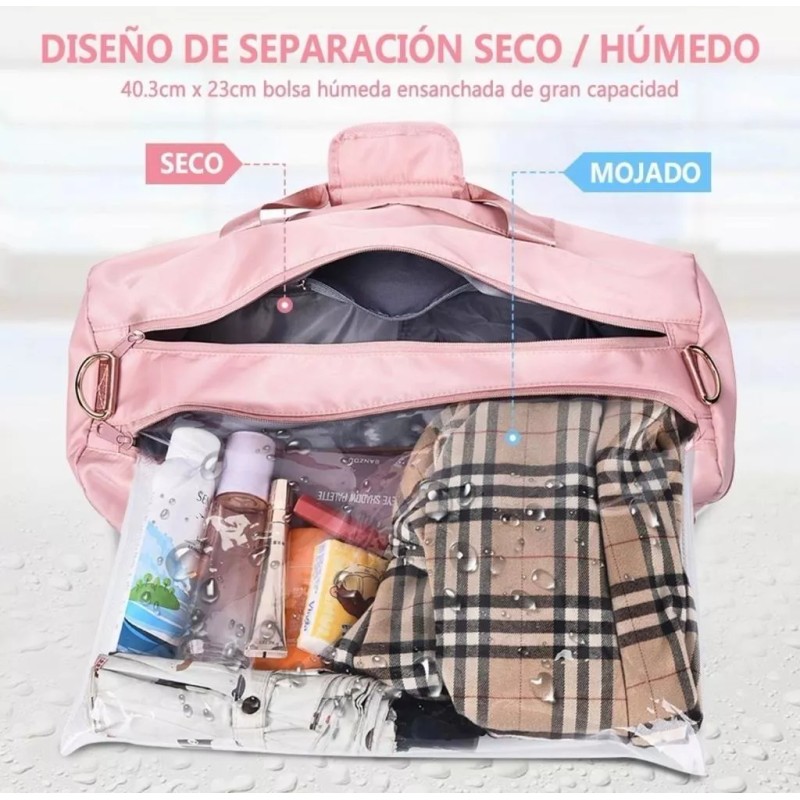 BOSSCO Maleta Gym Bolsa Deportiva De Viaje Mochila Fitness Bag