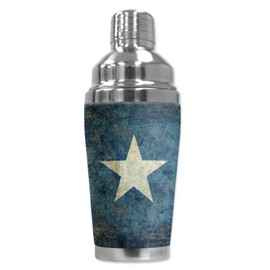 Mugzie brand 16-Ounce Cocktail Shaker with Insulated Wetsuit Cover - Texas Flag