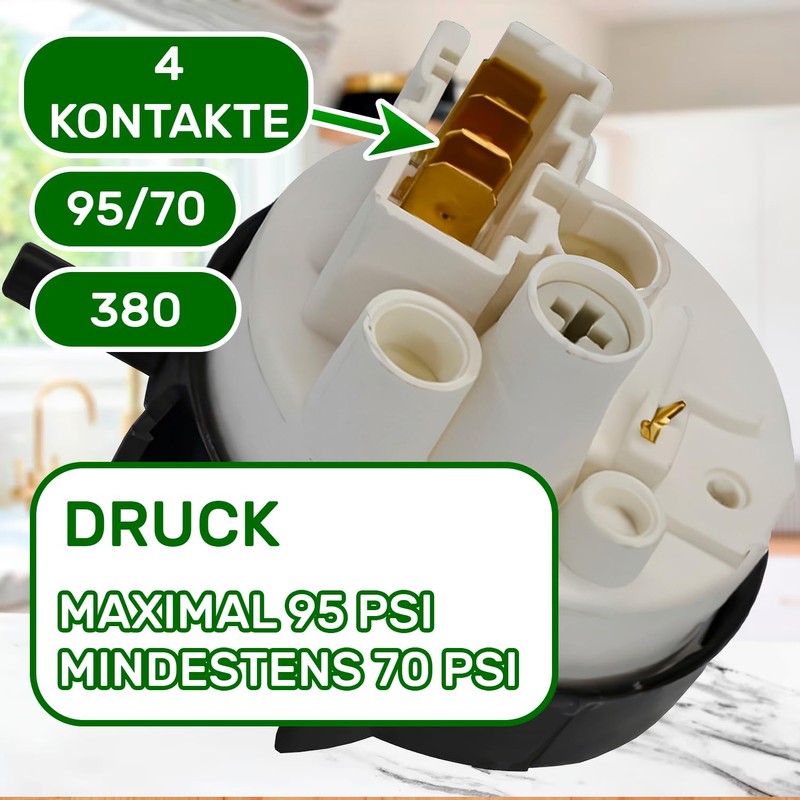 Water Pressure Switch for Washing Machine and Dishwasher 95/70 with