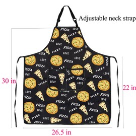 FUSTMW Pizza Aprons for Men Women Funny Pizza Apron Pizza Gifts for Pizza Lovers Apron Pizza Cooking Kitchen Baking Aprons (Pizza Apron)