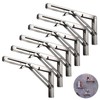 Folding Shelf Brackets 16 Inch, Heavy Duty Stainless Steel Collapsible