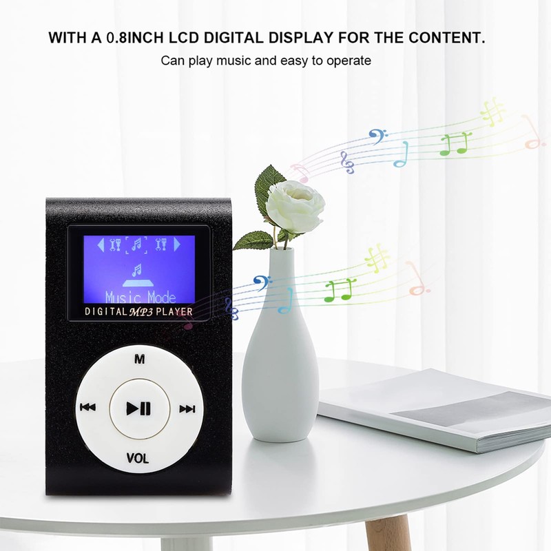 MP3 Player, 0.8 Inch LCD Screen, Portable Music with Media