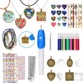johgee Craft Set Children's Craft Children's Jewellery Making Set, Gifts for Girls, Crafts Girls Bracelets Pendant Necklaces for Girls Gifts 5-13 Years