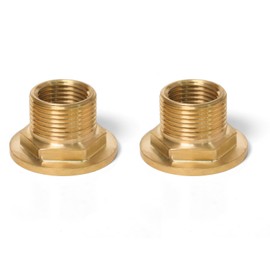 gotonovo Tub Mounted Shower Extension Connector 2 Pcs Brass 3/4" NPT Male to 1/2" NPT Female Thread Fittings Reducer Hex Bushing Reducer Water Pipe Diameter Adapter