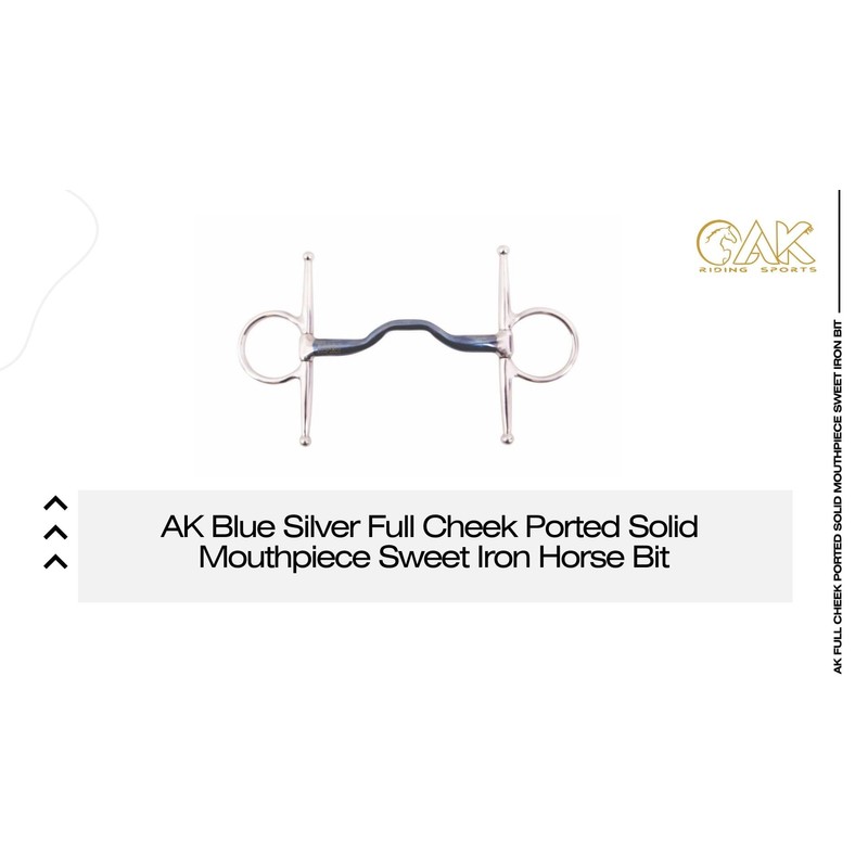 AK Blue Silver Full Cheek Ported Solid Mouthpiece Sweet Iron