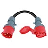 32 A Male to 16 A Coupling Adapter, Portable CEE