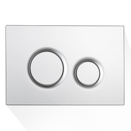 OasisFlow Dual Flush Actuator Plate for Wall Hung Toilets, Compatible with TOTO TYT930MS, Durable Plastic, Space-Saving Design, Easy Installation - Toilet Parts Flush Valve, Matte Silver