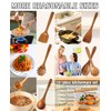 Wooden Spoons for Cooking,Wooden Utensil Set,Wooden Cooking Utensils,10-Piece Wooden Kitchen