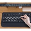 Keyboard Stickers for Long Nails - Clear Glass Long Nail