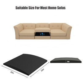 AYDMI Anti-Sagging Sofa Support Cushions,Couch Cushions Support for Sagging Seat 20"X 20"Insert Pads Supports Board Sofa Furniture seat Cushion Under Sag Repair, Curved High Density Foam (Set of 2)