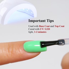 Neon Gel Polish, 0.5 Fl Oz Neon Green Gel Nail Polish Spring Summer Soak off LED UV Gel Nail Polish Art Starter Manicure Salon DIY Nail Gel Polish Design