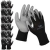 ACKTRA Ultra-Thin PU Safety WORK GLOVES 12 Pairs, WG002 Black/Grey,