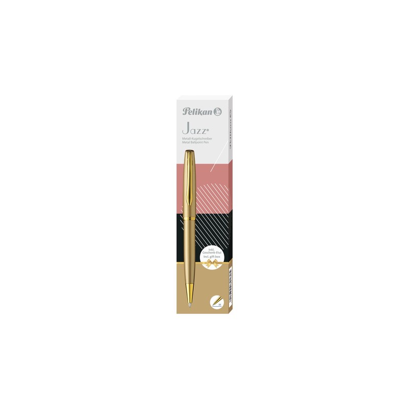 Pelikan Jazz Noble Ballpoint Pen, Gold, Right Handed and Left-Handed