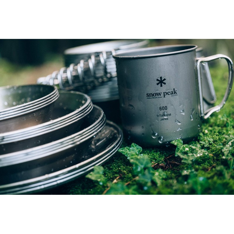 Snow Peak Titanium Single Wall Cup 600,Silver