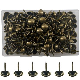 Yosawo 200Pcs Furniture Decorative Tacks Upholstery Tacks Pins Thumb Tack Stud Tacks Push Pins（Bronze）